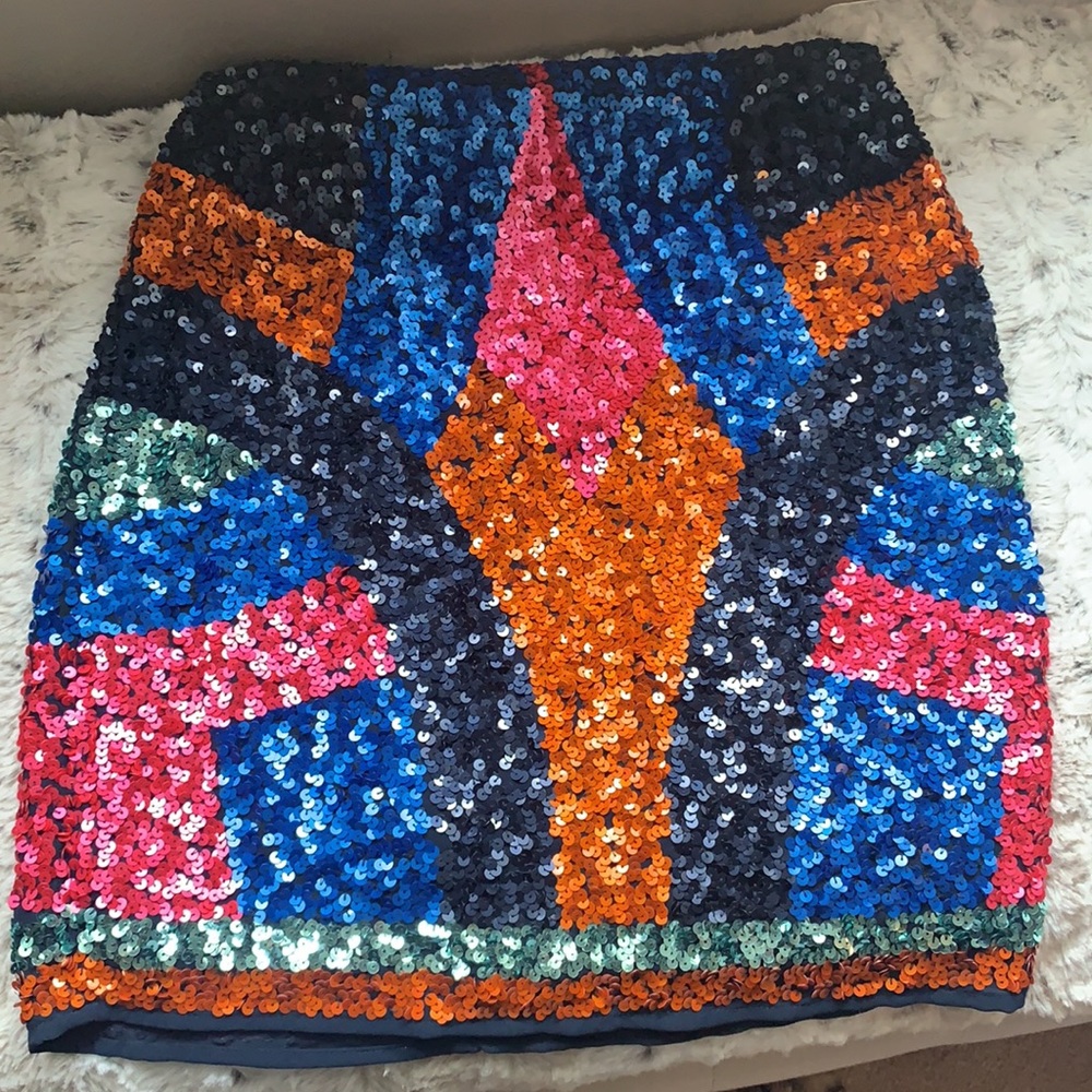 Maya Multi-Colored Geometric Sequin Dress - Picture 3 of 8